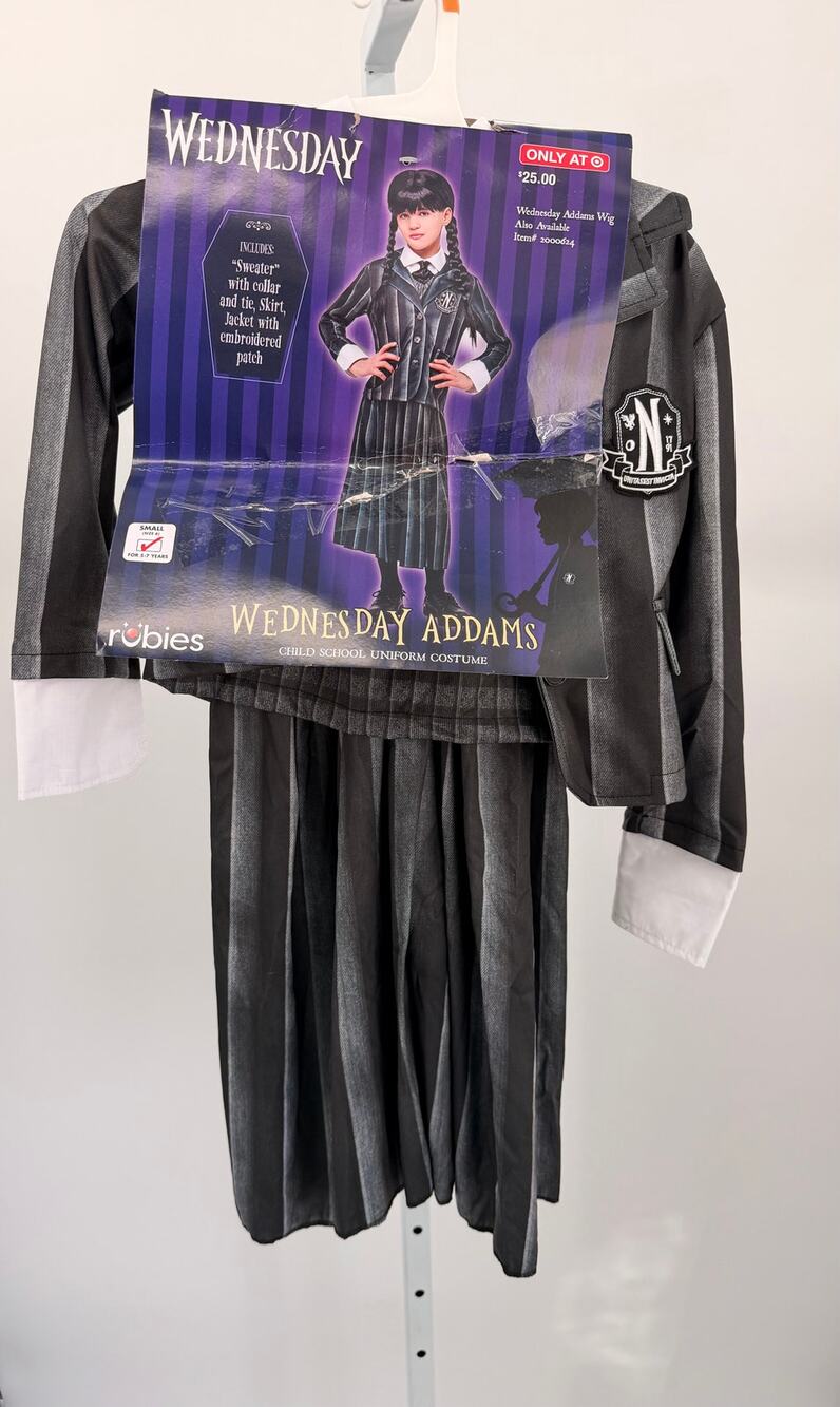 Wednesday Addams Child School Uniform Costume Size 6 Small 5-7 Years New